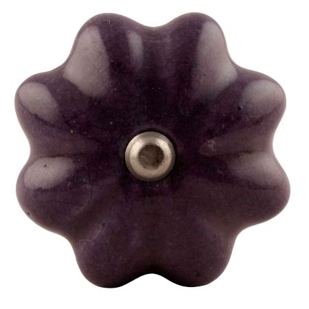 Dark Purple Crackle Ceramic Wine Stopper
